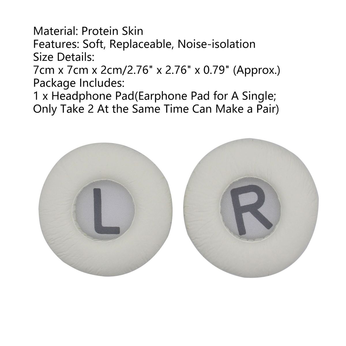 Headphone Cushion High Elasticity Ear Pad White