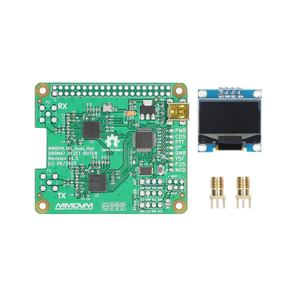 MMDVM Duplex Hotspot Board with OLED Display Support DMR P25 D Star Mini Relay Module Support UHF VHF for Raspberry Pi