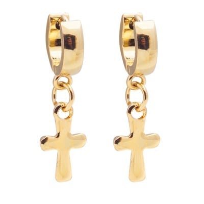 Girls Crucifix Stainless Steel Ear Rings