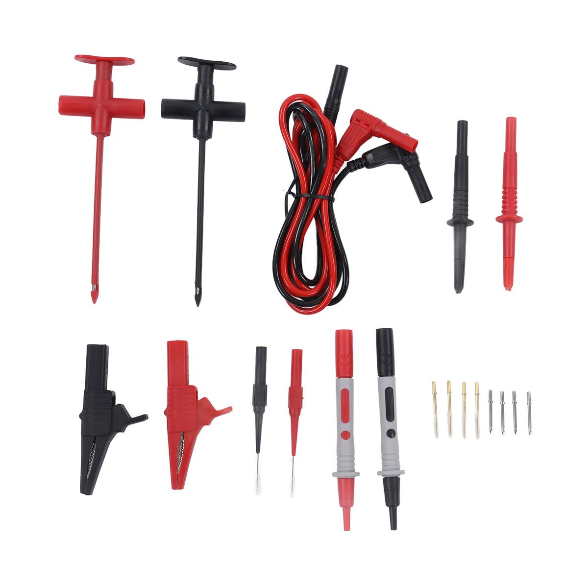 Multimeter Test Leads Kit Crocodiles Clip Banana Plug