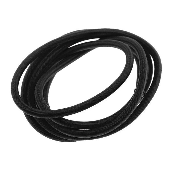 4mm Elastic Bungee Rope Marine Shock Cord - Tie Down Roof 2m Black