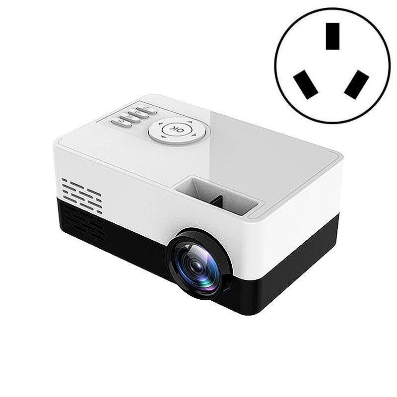 S261/J16 Mini HD 1080P Portable LED Projector, AU Plug(White Black)