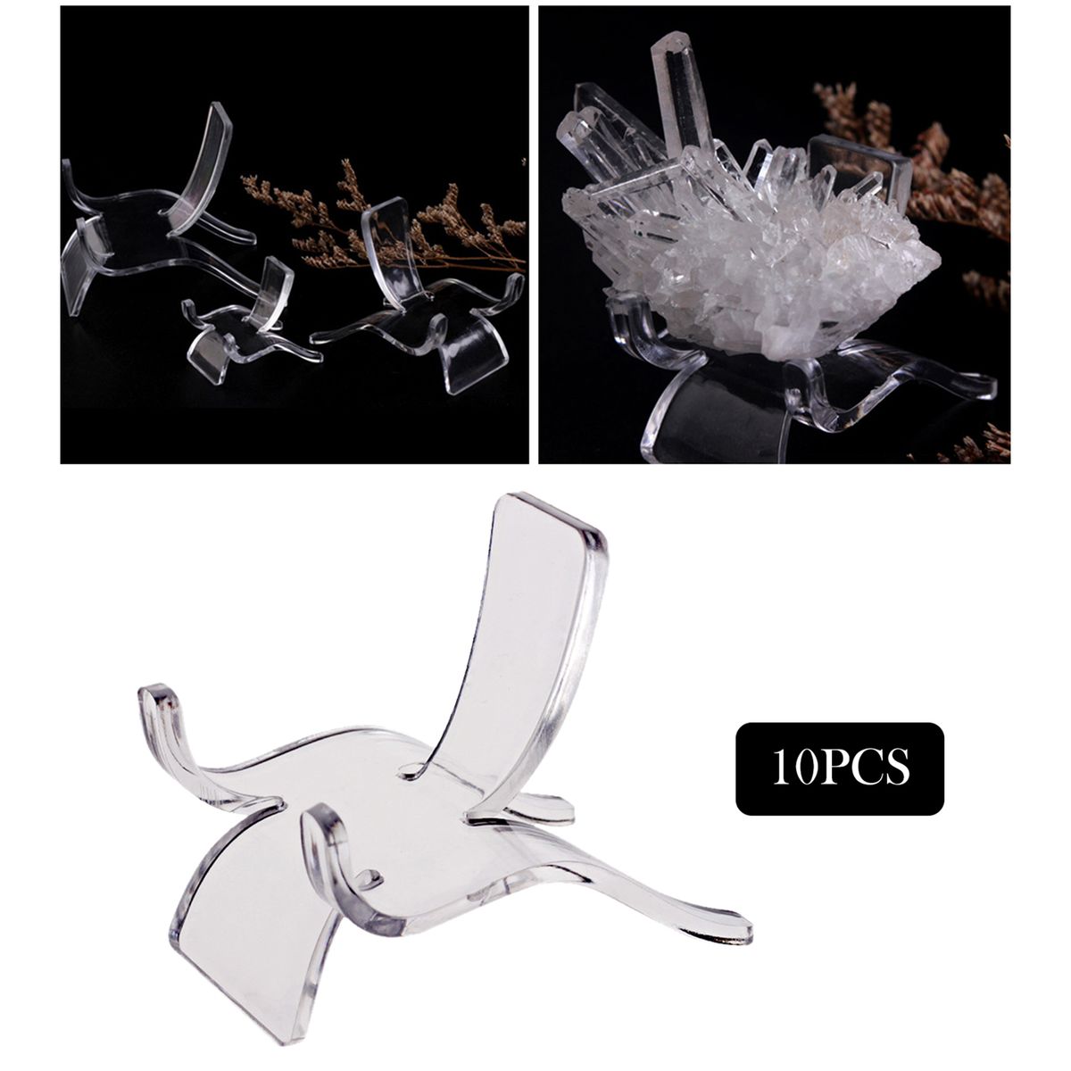 Acrylic Display Stand Holder Rack For Fossils Minerals Collectibles