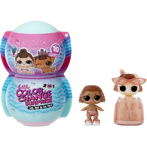 LoL Surprise! Me & My Lil Sis & Lil Pet Color Change Surprise Doll With 10 Surprises