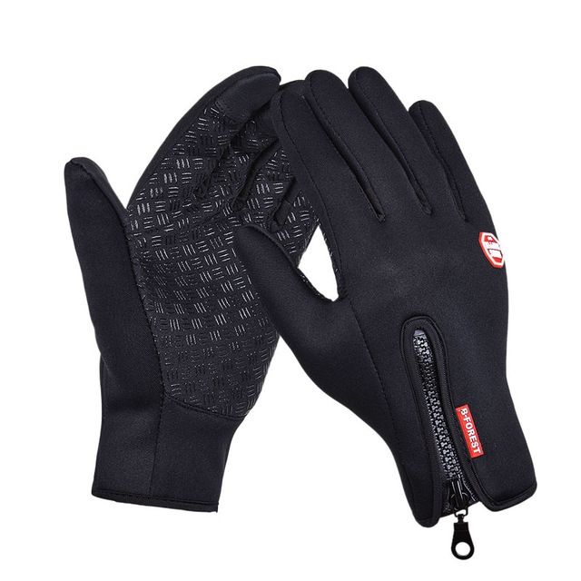 Winter Leather Soft Warm Bike Gloves Size: XL