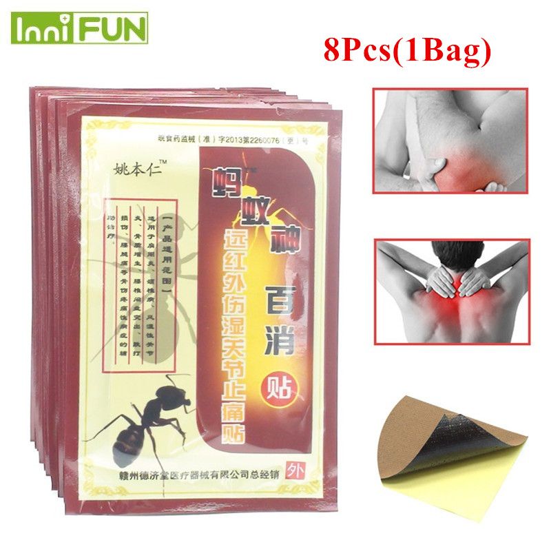 Capsicum Herbs Medicine 8pcs Medical Plaster Chinese Relaxation Care Massage Health Detox Muscle Plaster Ant For Analgesic