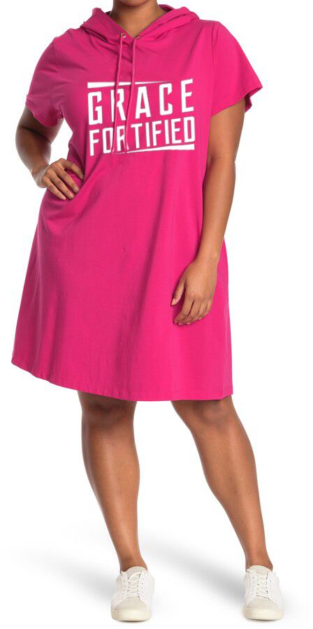 Grace Fortified Hooded Short Gown- Pink