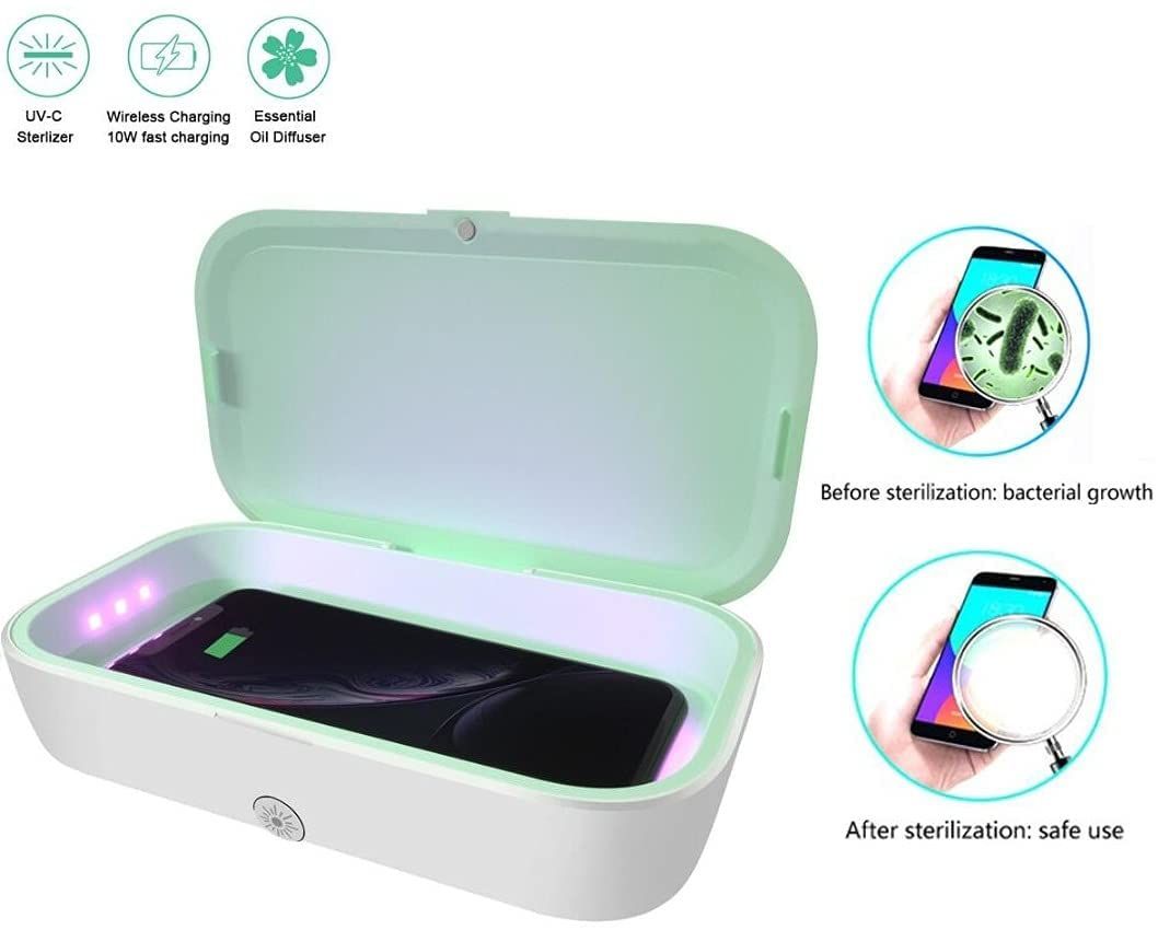 UV Light Sanitizer Box Wireless Charger UVC Sterilizer For Phone Jewelry Watches