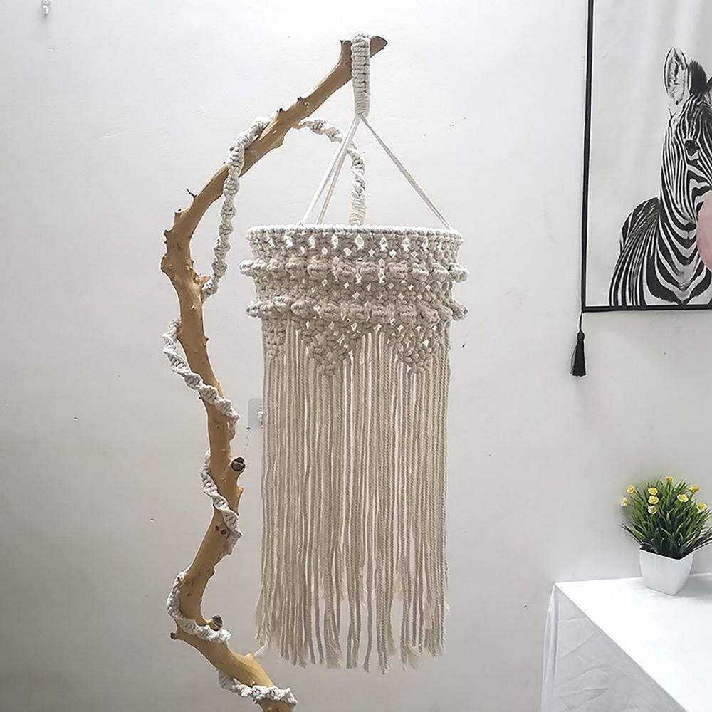 Hand Knitting Lamp Shade Ceiling Light Shade Fitting, Boho