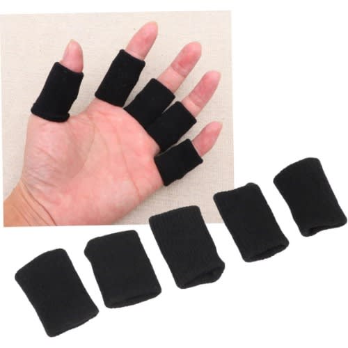 Finger Support Sleeve - Black - 10pcs