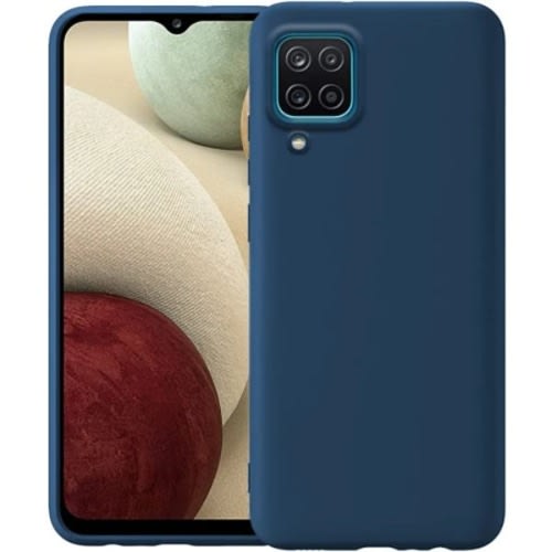 Silicone Back Cover Case For Samsung A12-blue