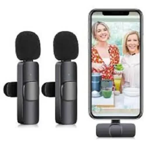 K9 Dual Microphone Lightening Connector Wireless Microphone For Iphone