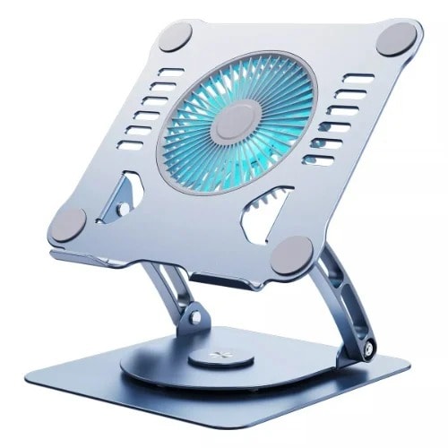 Ergonomic 360&deg; Rotating Laptop Stand With Dual Fan Cooling