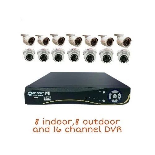 Gz Sony 16 Channel Dvr With 8 Indoors And 8 Outdoor Cameras