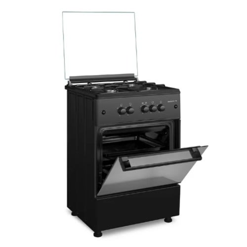 6060 4-burner Basic Gas Cooker - Black