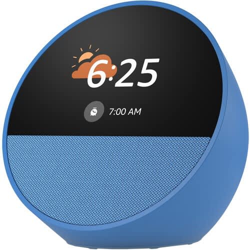Echo Spot -smart Alarm Clock With Vibrant Sound + Alexa - Ocean Blue