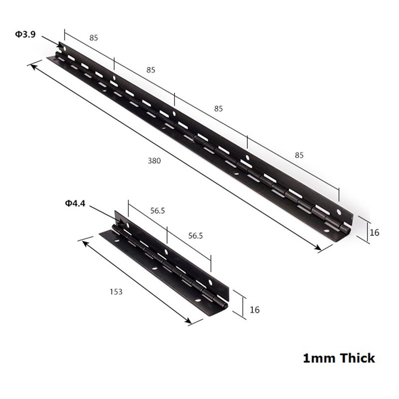 (6inches 153mm)4Pcs/Lot 6" 15" Black Continuous Hinge Piano Hinge