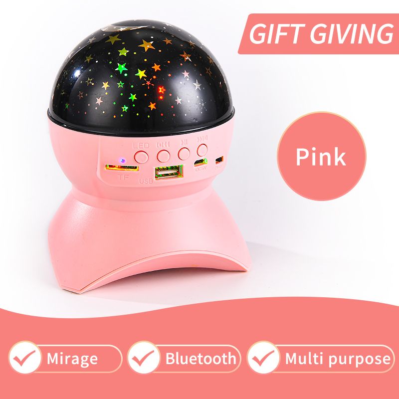 Star  Starry Sky Night Light With Bluetooth Speaker Rotating Room Decor Bedroom Decoration For Child Gift Kids Present