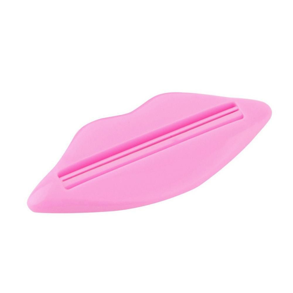 Home Multifunctional Bathroom Toothpaste Cream Squeezer,Lip shape, (Pink and Red,Multiple Send)