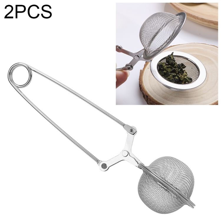 2 PCS Stainless Steel Sphere Mesh Tea Filter