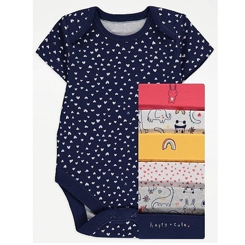 Baby Girls Bodysuits Set - 7 Pieces