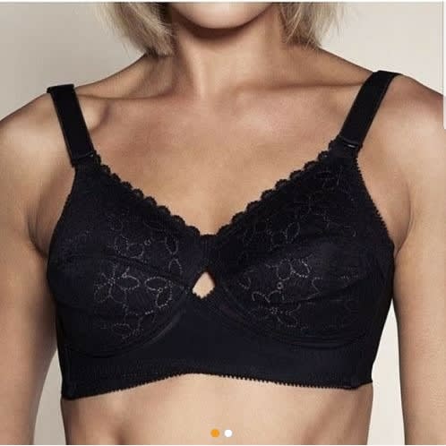 Cross Front Nursing Wireless Bra - Black