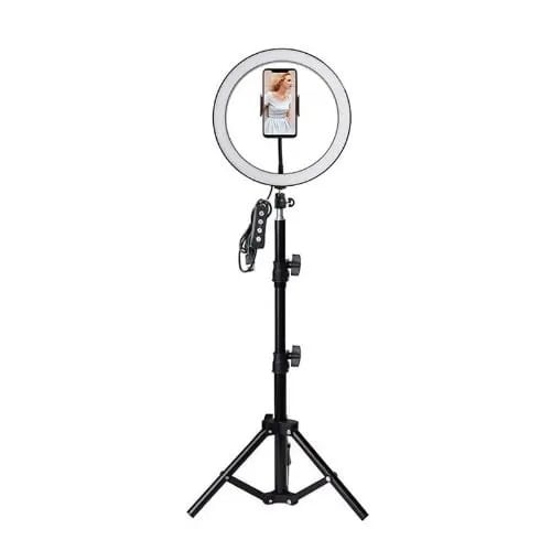 Dimmable LED Ring Light With Stand For Live Streaming -10" - 26cm