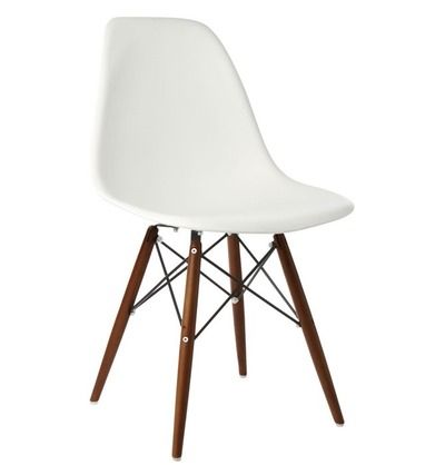 High Quality Makeup Plastic Side Chair Dsw - White