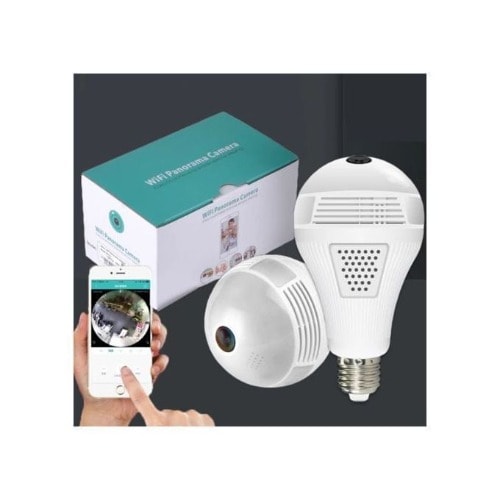 Wifi Security 360&deg; Fisheye Lens Light Camera Bulb Hd 1080p