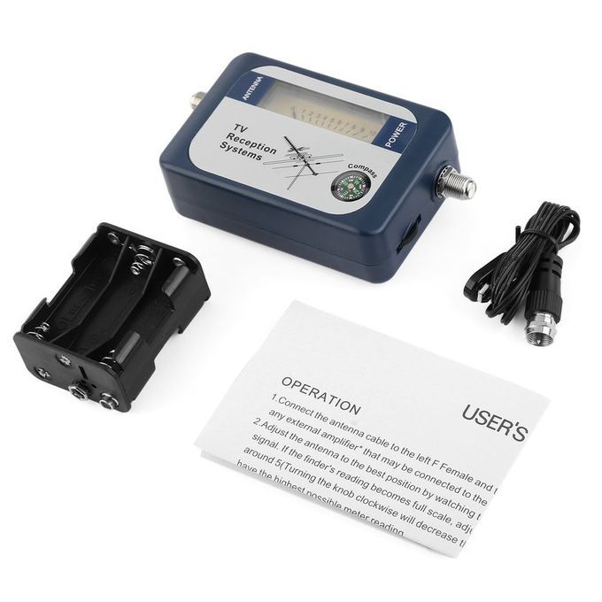 -T Signal Finder Digital Antenna Power Signal Pointer TV Re Eption Syst -blue
