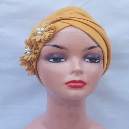 Turban Cap With Rose