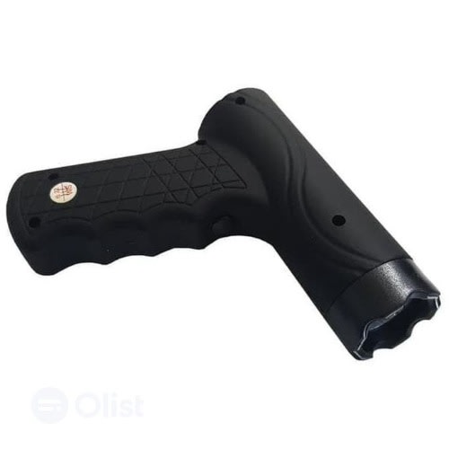 1203 Rechargeable Metallic Torch Light - Black