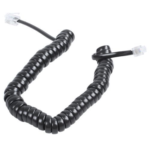 9.3" Black RJ9 Telephone Phone Modem Coil Line Cord