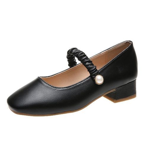 Ladies Casual Leather Shoes FashionMid-heel Women's Shoes