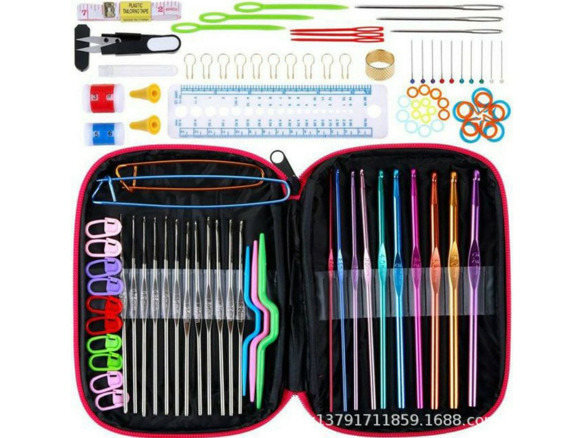Crochet Hooks Set With Accessories  Plus Free Storage Bag