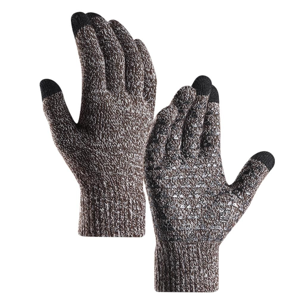 Men  Gloves With Touch Screen Sports Finger Coffee1