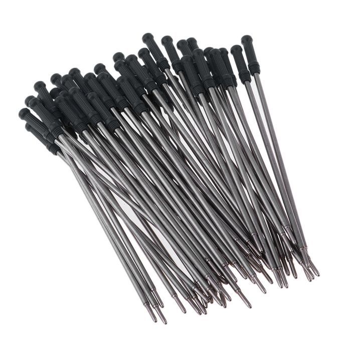 50PCS 0.5mm Nib Rollerball Pen Refills For Student & Office Black