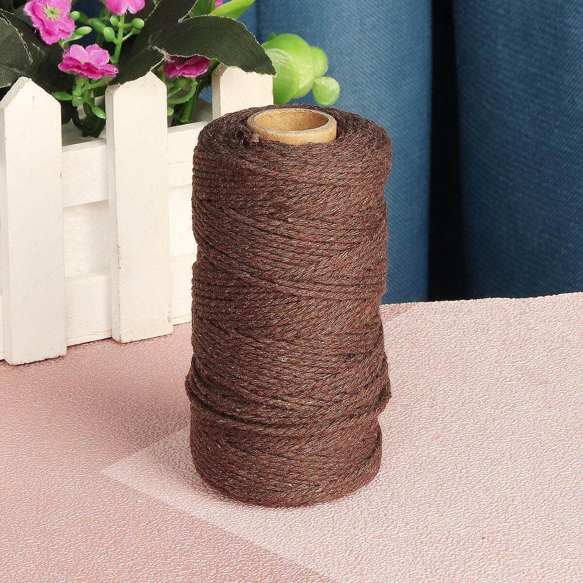 100% Craft Twine Rustic String Natural Cotton Rope Macrame Linen Cord Jute Coffee