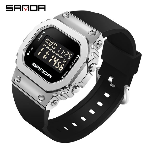 SANDA-Ladies Electronic Digital Watch Luxury LED Leisure