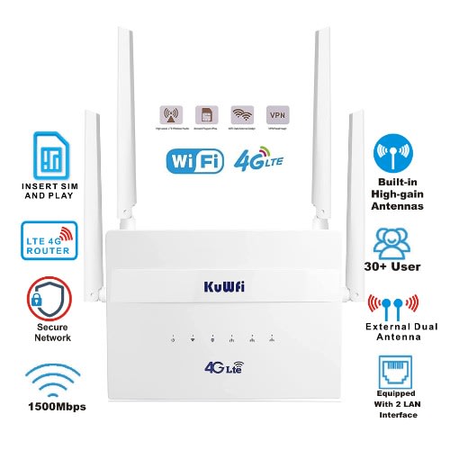 4g Lte/WIFI Wireless Router - White