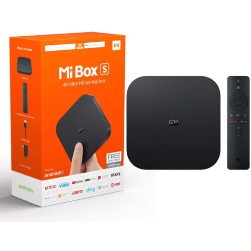 Mi Box S 4k Hdr Android Tv With Google Assistant Remote Streaming Media Player(black)