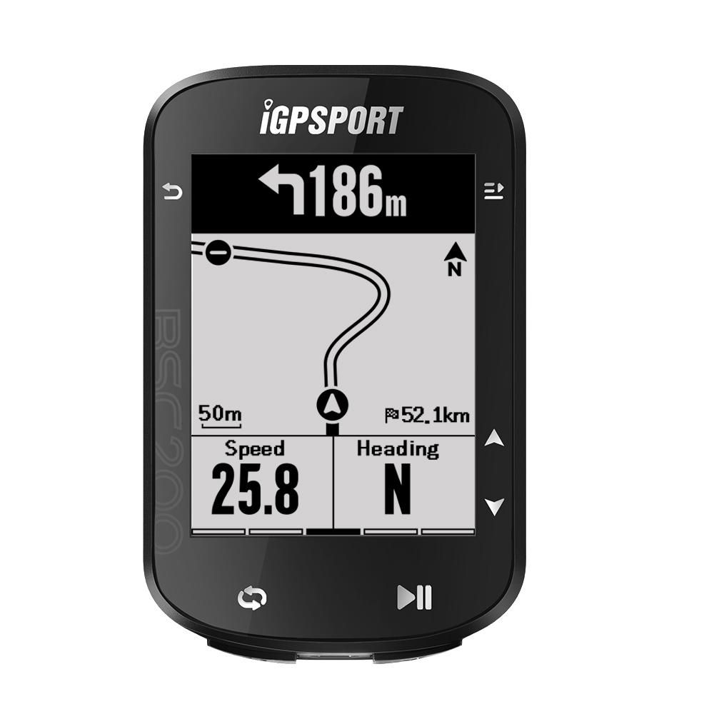 8 Language Bicycle Speed Meter Waterproof Cycling Route Navigation Mileometer Multi-functional Digital Bike Speedometer Full Screen Mobilephone APP Control Cycling Stopwatch