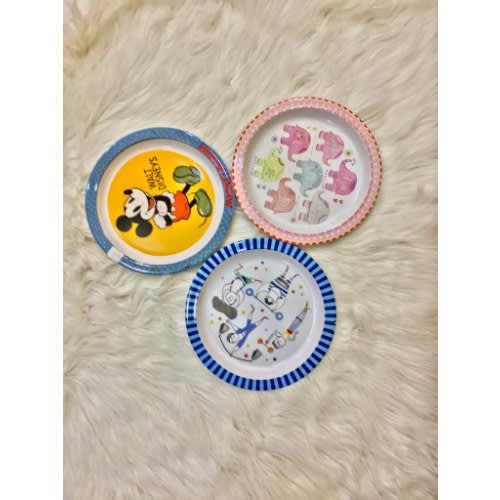 Kids Character Flat Ceramic Plate Set