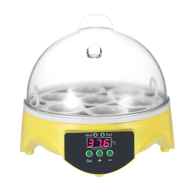 7 Eggs Mini Digital Egg Incubator Hatcher Transparent Eggs