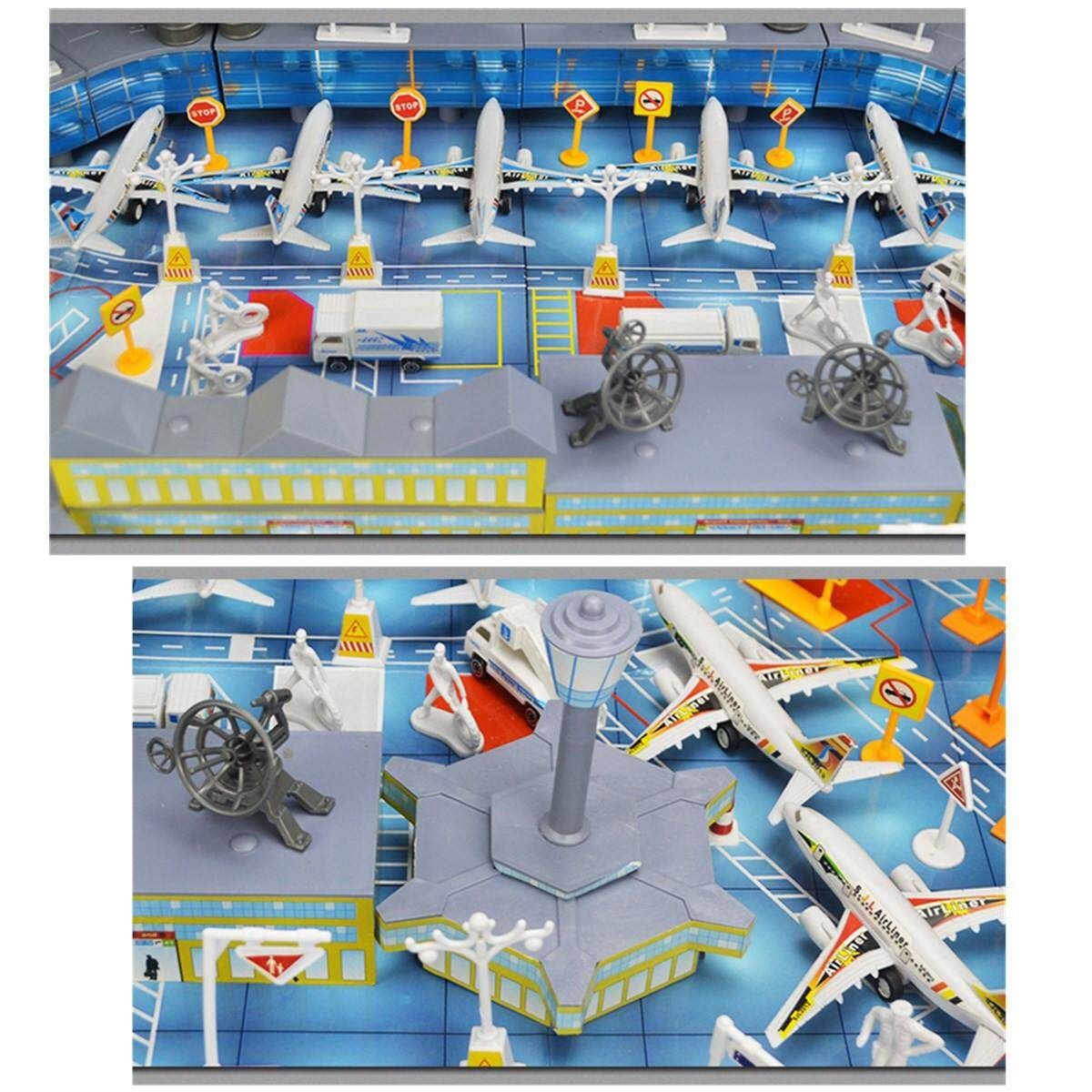 200PCS Airport Playset Airplane Models Accessories Assembled Kid Toy US