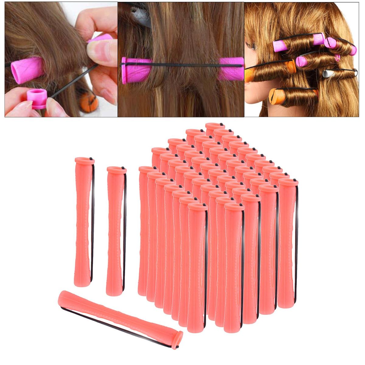 Curling Hair Styling Hairdressing Curly Wavy Rod 50Pcs 1.3cm