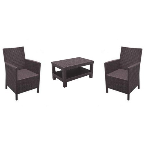 Santorini Rattan Armchair - Brown