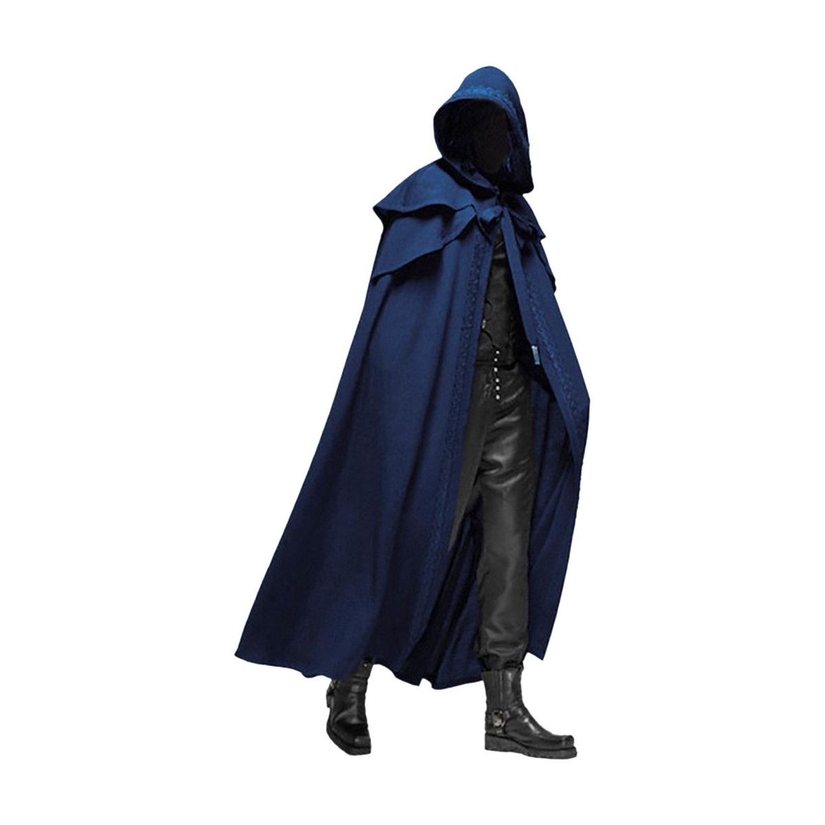 Halloween Hooded Cloak Unisex Men Women Cape Solid Long Cloak Role Cosplay Costumes Outwear Retro Medieval Gothic Cape Halloween Party Props
