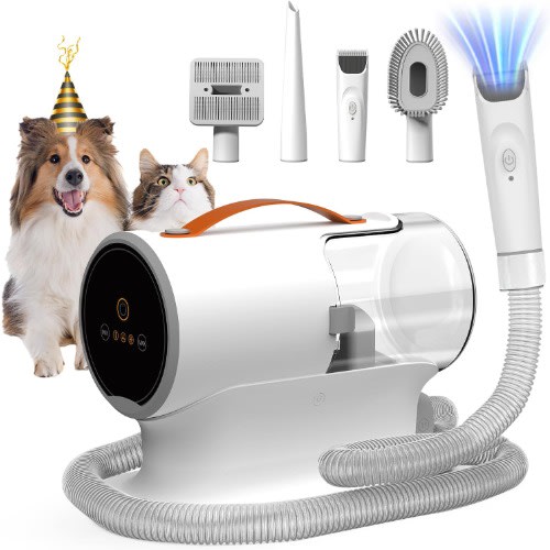 Dog Pet Grooming Kit Dog Clippers Vacuum 2L Pet Grooming Vacuum Suction