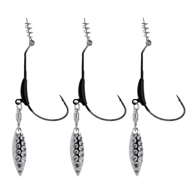 3Pcs 2g/4g Lead Weighted Hooks Jig Bait  Hooks & Spoon
